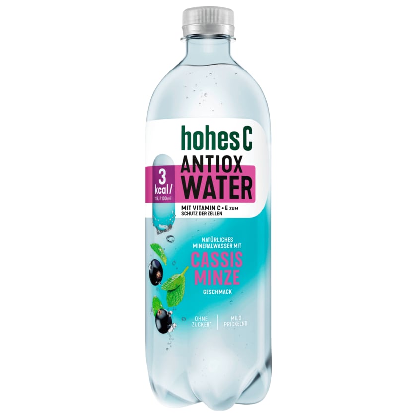 Hohes C Antiox Water Cassis Minze Wasser mit Geschmack 0,75l